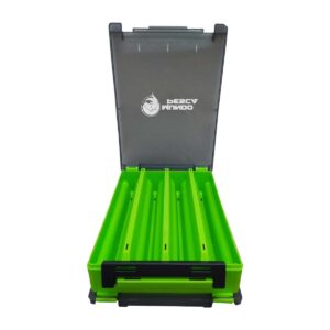 CAJA SENUELERA MUNDO PESCA VERTICAL M / VERDE - 7 PCS