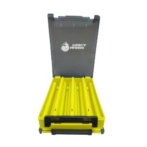 CAJA SENUELERA MUNDO PESCA VERTICAL M / AMARILLO - 7 PCS