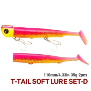 Vinilo Tsurinoya T-Tail Soft Lure Set 35 g x 11 cm / Color D