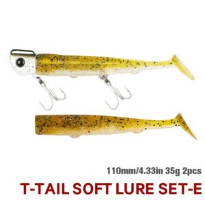 Vinilo Tsurinoya T-Tail Soft Lure Set 35 g x 11 cm / Color E