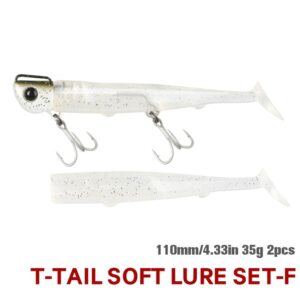 Vinilo Tsurinoya T-Tail Soft Lure Set 35 g x 11 cm / Color F