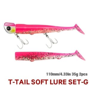 Vinilo Tsurinoya T-Tail Soft Lure Set 35 g x 11 cm / Color G