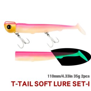 Vinilo Tsurinoya T-Tail Soft Lure Set 35 g x 11 cm / Color I